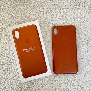 iPhone Xs Max Leather Case Saddle Brown